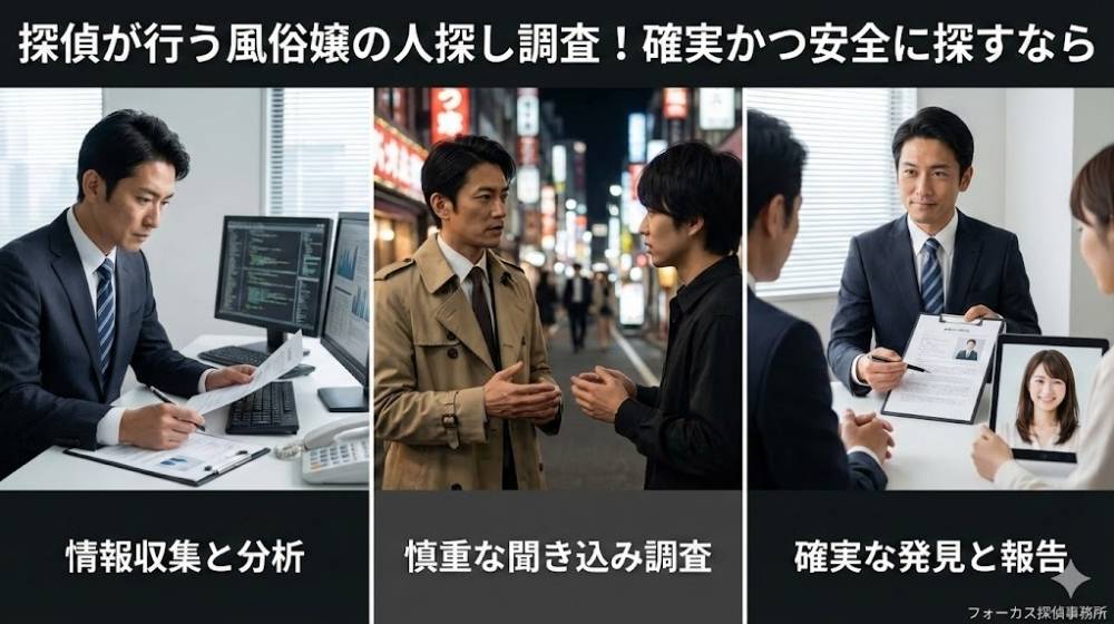 探偵が行う風俗嬢の人探し調査!確実かつ安全に探すなら
調査中の写真風景