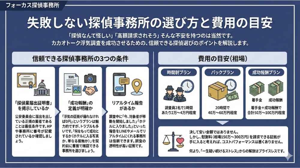 失敗しない探偵事務所の選び方と費用の目安