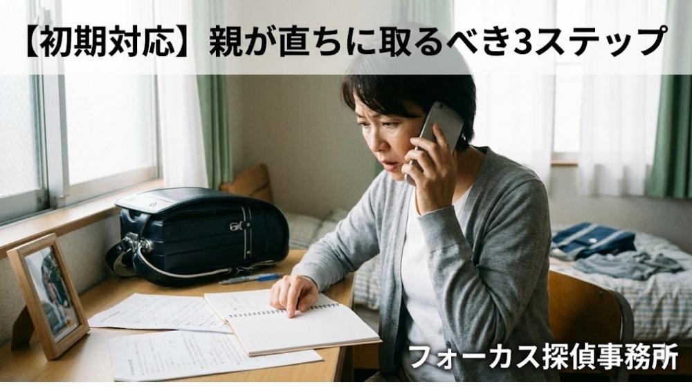 子供が家出した!親が直ちに取るべき「初期対応」3ステップ