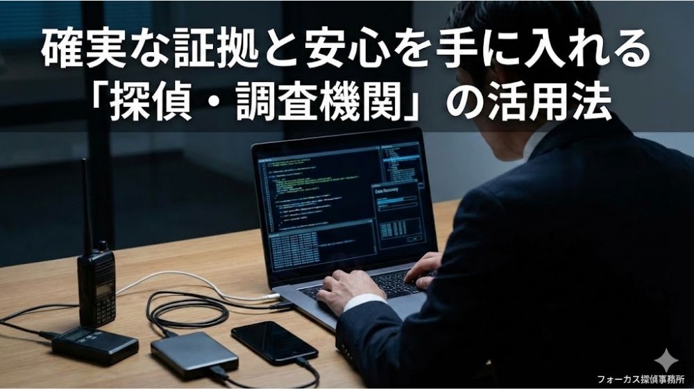 確実な証拠と安心を手に入れる「探偵・調査機関」の活用法