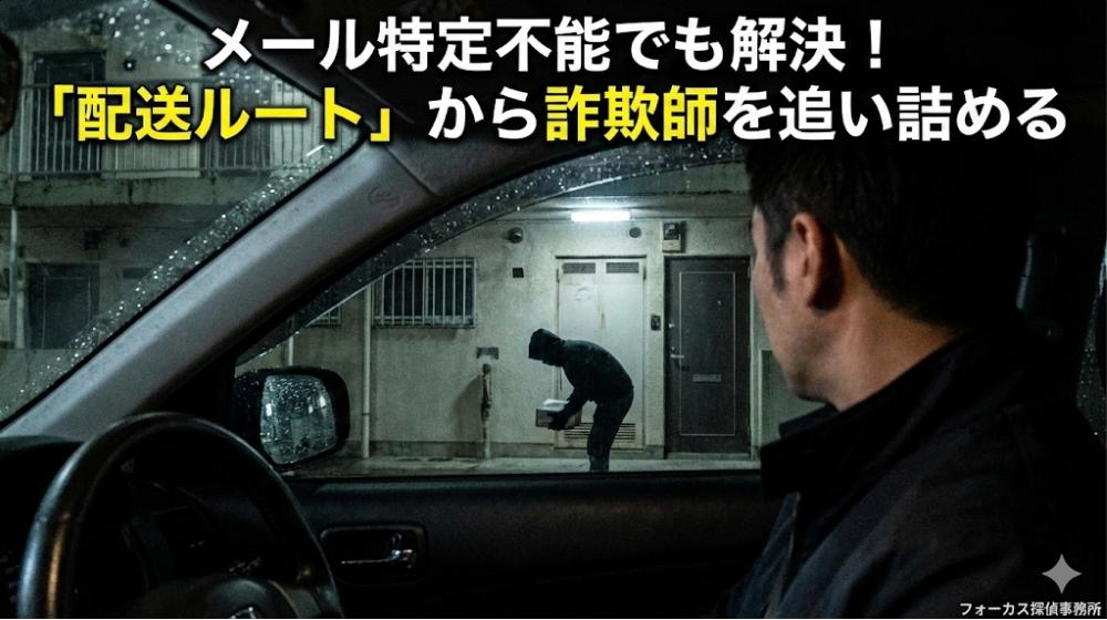 相談事例:メール特定不能でも解決!「配送ルート」から詐欺師を追い詰める