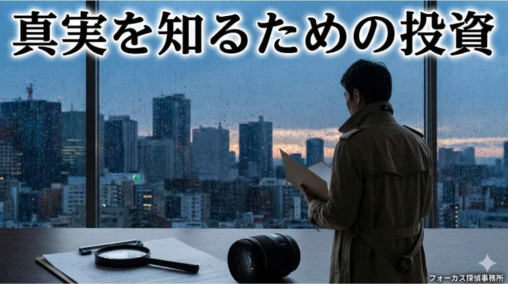 行動3：探偵・興信所への依頼（真実を知るための投資）