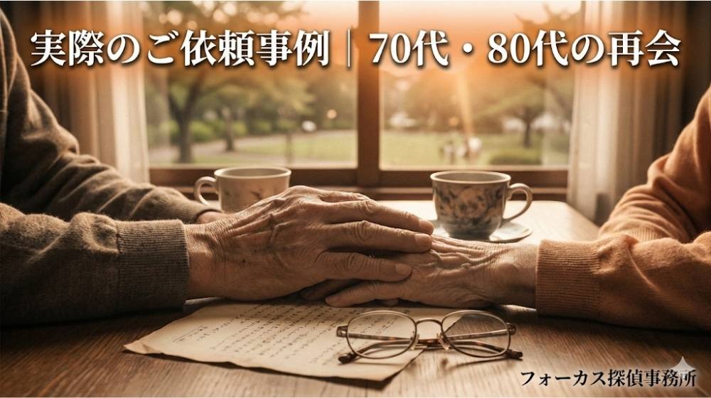 高齢者 人探し 再会事例 フォーカス探偵事務所