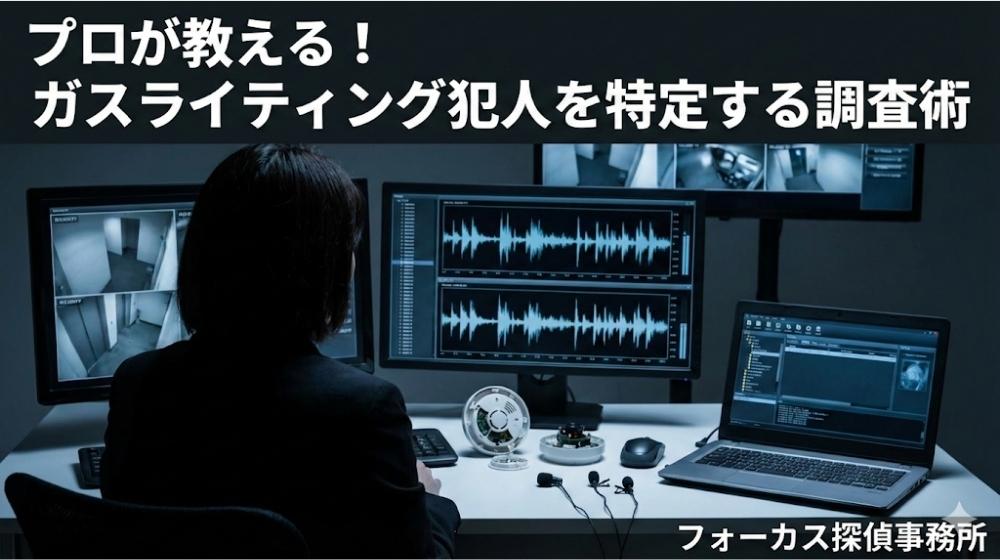 プロが教える！ガスライティング犯人を特定する調査術