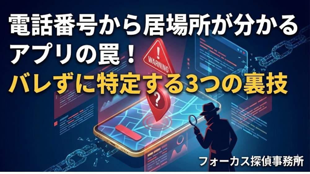 電話番号から居場所が分かるアプリの罠!バレずに特定する3つの裏技