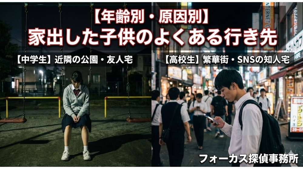 年齢別・原因別に見る「家出した子供のよくある行き先」