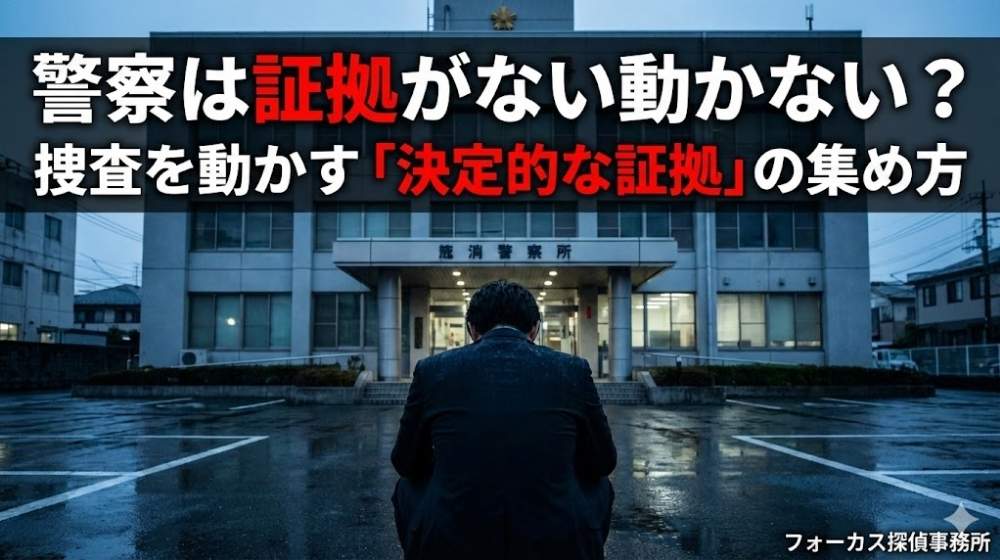 警察は証拠がないと動かない?捜査を動かす「決定的な証拠」の集め方|フォーカス探偵事務所