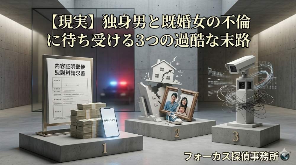 【現実】独身男と既婚女の不倫に待ち受ける3つの過酷な末路