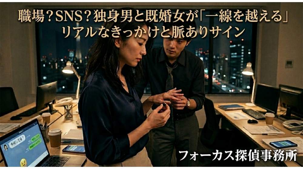 職場?SNS?独身男と既婚女が「一線を越える」リアルなきっかけと脈ありサイン