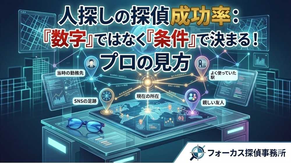 人探しの探偵成功率｜見つかる確率を左右する7つの条件