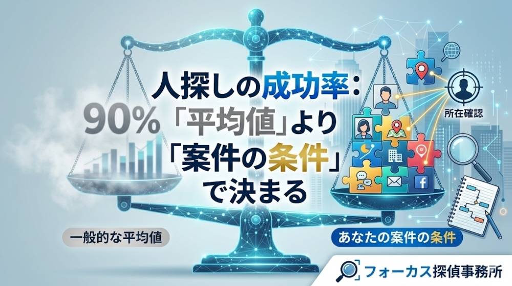 人探しの探偵成功率は「平均値」より「あなたの案件の性質」で決まる