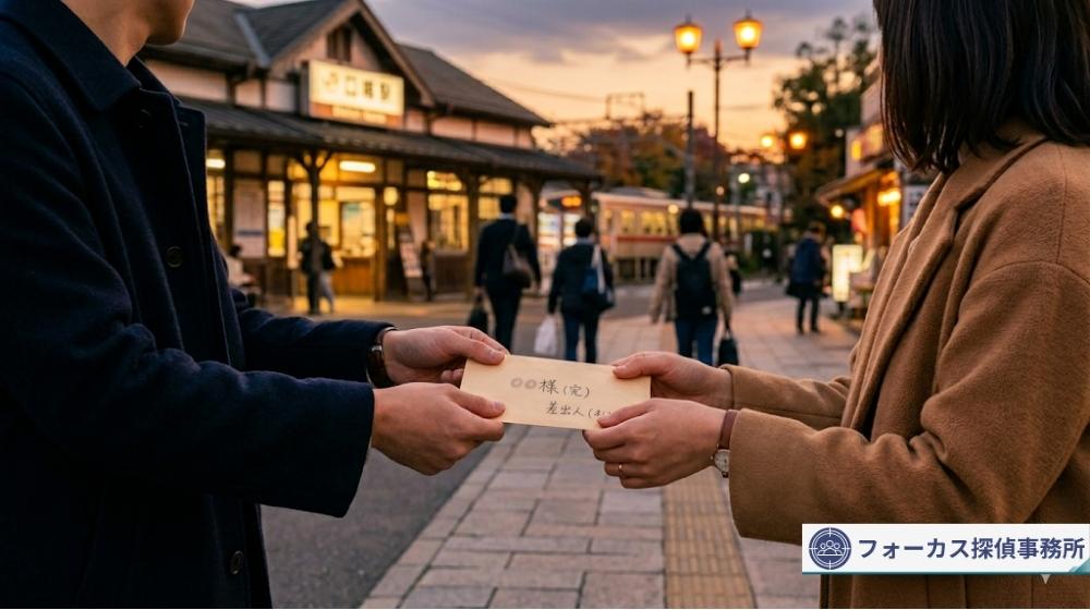 相手に配慮しながら手紙を届ける仲介のイメージ