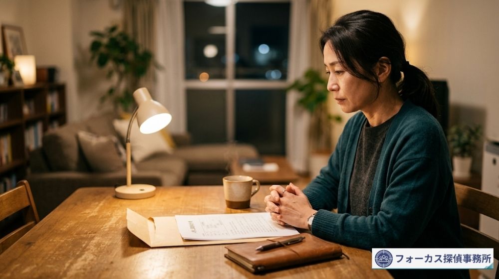 人探しの結果を受けて冷静に判断するイメージ画像