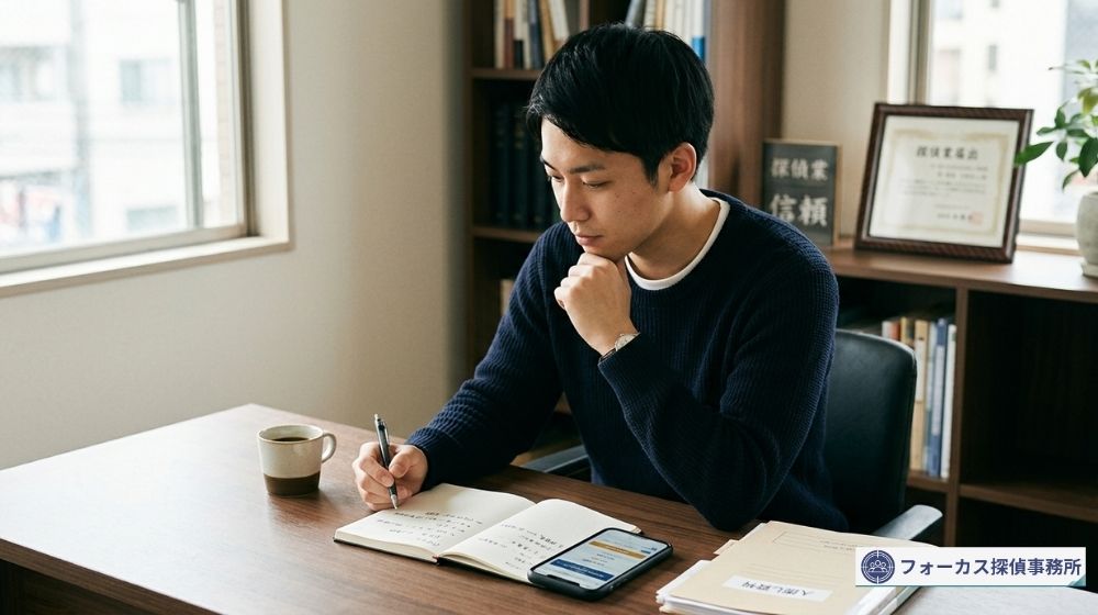 人探し調査の費用と期間を確認しているイメージ