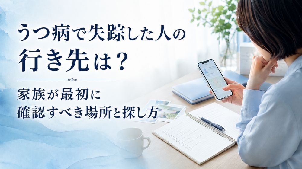 うつ病で失踪した家族の行き先を心配する家族のイメージ