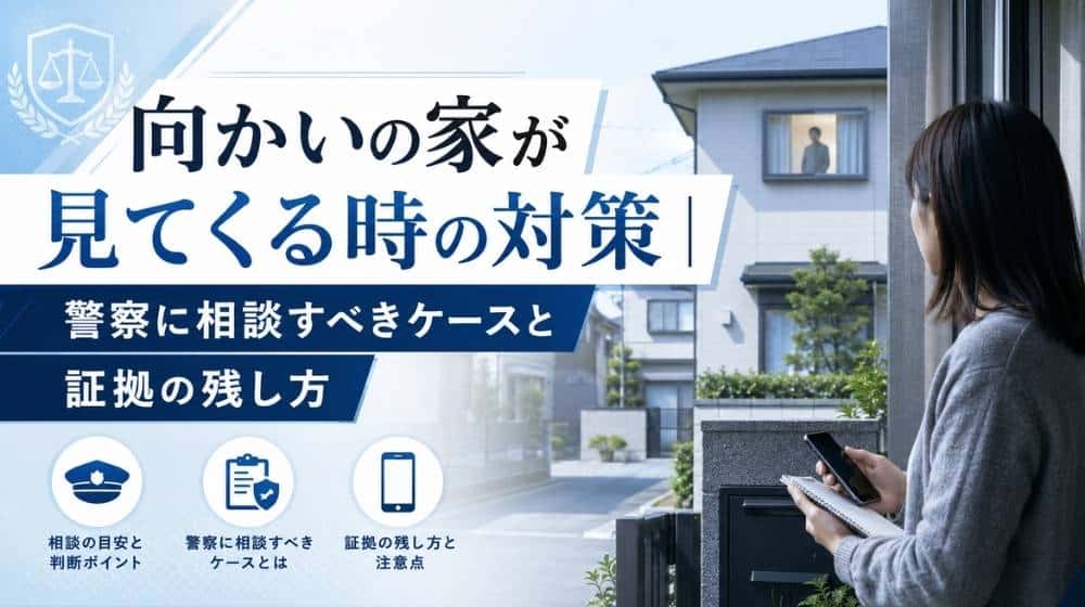 向かいの家が見てくる時の対策を解説するアイキャッチ画像