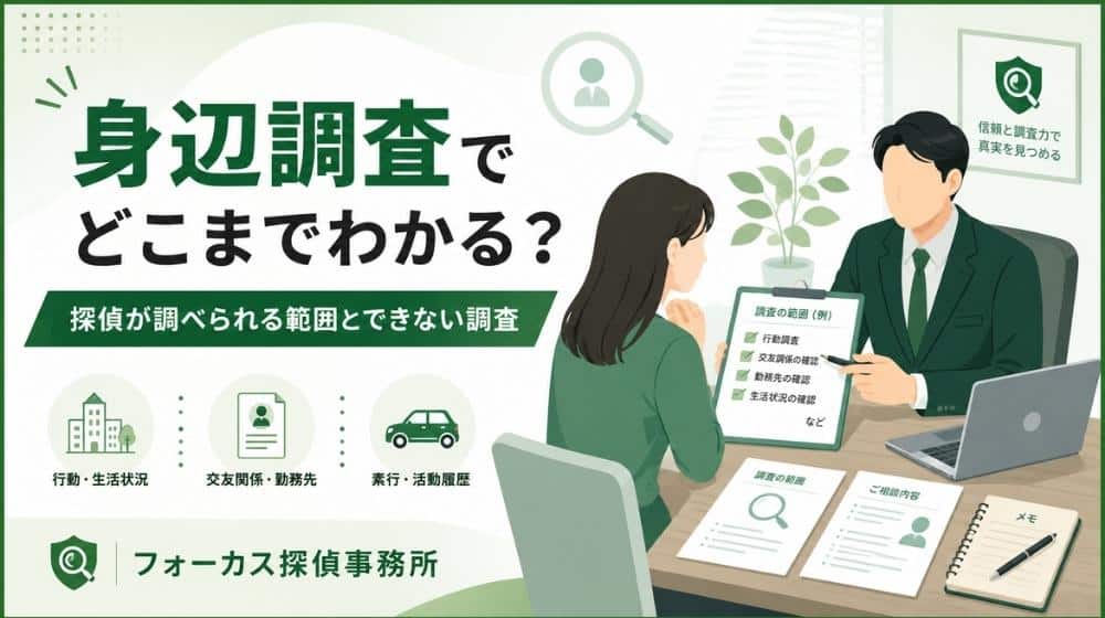 身辺調査でどこまでわかるのか探偵が解説するアイキャッチ画像