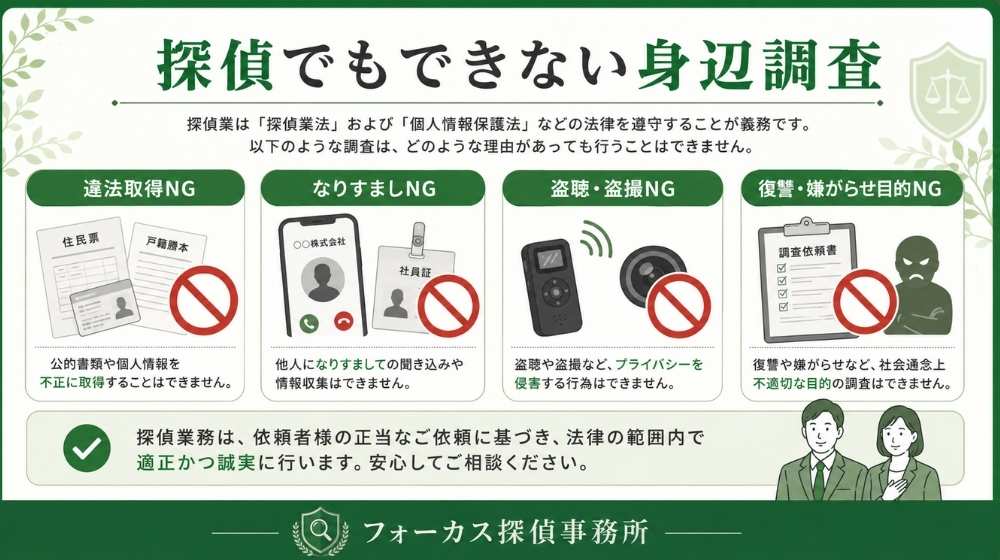探偵でもできない身辺調査の注意点