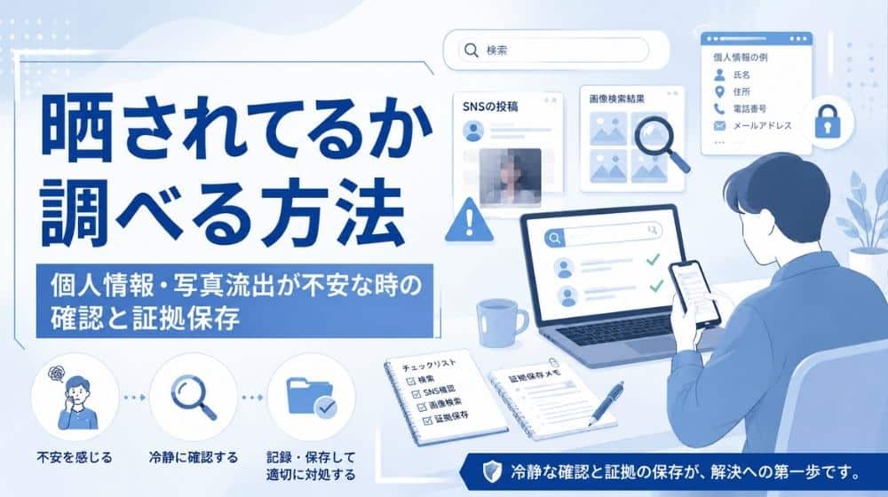 晒されてるか調べる方法と個人情報・写真流出の確認