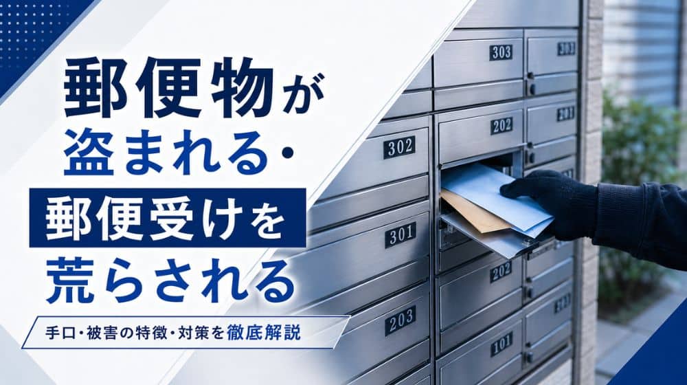 郵便物が盗まれ郵便受けを荒らされる被害のイメージ