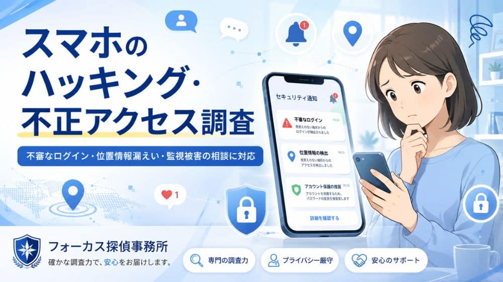 スマホのハッキングや不正アクセスを疑っている人