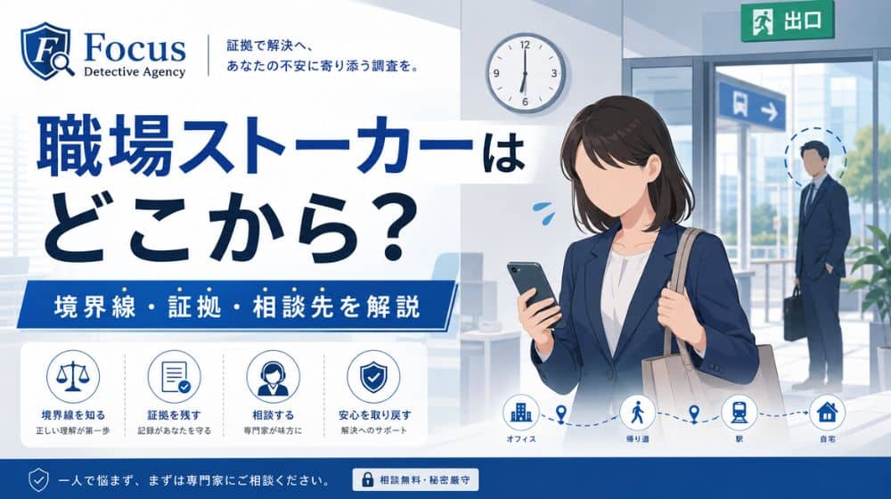 職場ストーカーはどこから該当するか境界線と証拠を解説